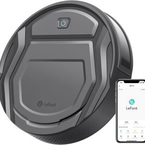 Lefant M210 Pro Robot Vacuum Cleaner,Super Thin,Powerful Suction,Quiet,Self-Charging Robotic Vacuum Cleaner,Cleans Hard Floors to Medium-Pile Carpets,120 Mins Runtime,APP/Voice/WiFi/Alexa Control,Grey
