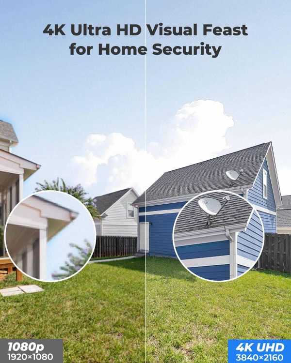 REOLINK 4K Security Camera Outdoor System, IP PoE Dome Surveillance Camera with Human/Vehicle Detection, 100Ft 8MP IR Night Vision, Work with Smart Home, Timelapse, Up to 256GB SD Card, RLC-820A - Image 2