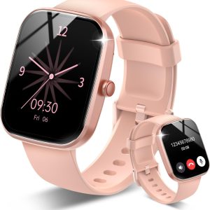 Smart Watch, 1.91" HD Screen Smartwatch for Men Women(Answer/Make Call), Fitness Watch with Heart Rate/Sleep Monitor/Steps Monitor, 110+ Sports Modes, IP68 Waterproof Activity Tracker Rose Gold